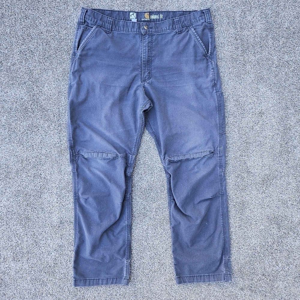 Carhartt Relaxed Fit Full Swing Grey Work Pants Flex Knee Size 40x32 101709 029